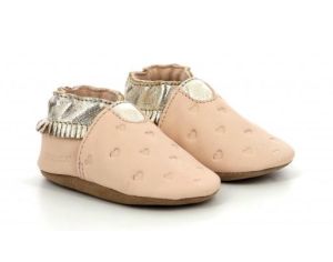 ROBEEZ Chaussons Cuir Appaloosa - Rose
