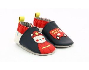 ROBEEZ Chaussons Cuir - Fireman - Marine