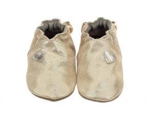 ROBEEZ Chaussons Cuir Mini Love Or