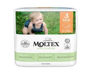 MOLTEX Couches Ecologiques Taille 3 / 4-9 kg / 33 couches