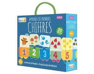 SASSI JUNIOR Puzzle & Livre - Apprends tes Premiers Chiffres - Ds 2 ans 