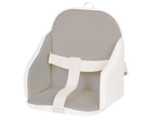 CANDIDE Coussin de Chaise PVC avec Sangles de Scurit - Gris/Blanc