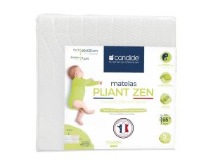 CANDIDE Matelas Bb Pliant - 2 Parties Zen - Dhoussable - 60 x 120 cm