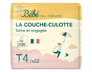 BEBE AU NATUREL La Couche Culotte - Taille 4 / 8-15 kg A l'unit / 22 Couches Culottes
