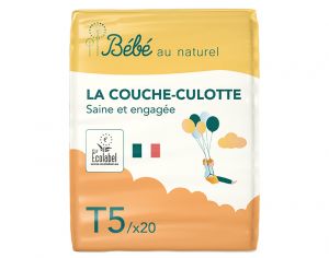 BEBE AU NATUREL La Couche Culotte - Taille 5 / 12-18 kg Lot x2 / 40 Couches Culottes