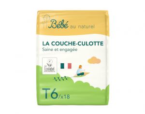 BEBE AU NATUREL La Couche Culotte - Taille 6 / +16 kg A l'unit / 18 Couches Culottes 