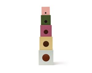 KID'S CONCEPT Cubes en Bois - Edvin - 5 Pices - Ds 12 mois