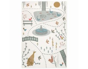 NATTIOT Tapis Enfant - Paradis des Oiseaux - 123 x 180 cm