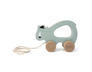 TRIXIE Jouet  Tirer en Bois Mr. Polar Bear - Ds 18 mois