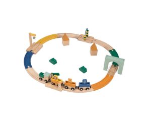 TRIXIE Circuit de Train en Bois - Ds 3 ans