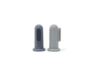 MUSHIE Brosse  Dents en Silicone  Gris / Pierre