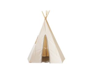 MOI MILI Tente Tipi avec Pompoms - Beige Gris