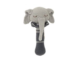 PATTI OSLO Hochet en Crochet - Ellie l'Elphant - Ds la naissance 