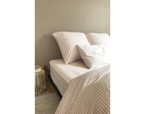 KADOLIS Drap Housse Adulte en Percale de Coton Bio - Ray - Peach