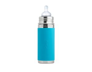 PURA Biberon Evolutif Isotherme en Inox - 260 ml Bleu