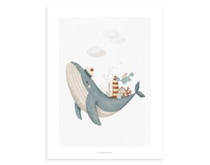 LILIPINSO Affiche Enfant - Lotan - La Baleine