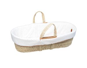 SEVIRA KIDS Couffin Bb avec Matelas, Habillage et Drap Housse, Pois - Dors