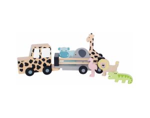 JABADABADO Jouet en Bois - Grande Voiture Jeep - Safari - Ds 18 mois