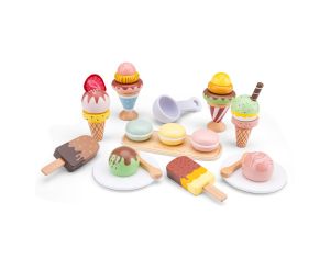 NEW CLASSIC TOYS Ensemble de Glaces en Bois - 25 pcs - Ds 3 ans 