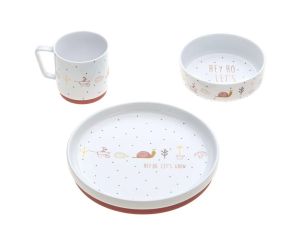 LASSIG Coffret Repas en Porcelaine - Garden Explorer - Escargot 