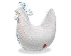 SEVIRA KIDS Coussin d'Allaitement Poule - Eucalyptus Gris Clair