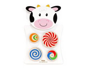 VIGA TOYS Panneau d'Activits Mural Vache - Ds 1 an