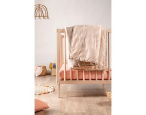 KADOLIS Couverture Matelasse Faro Rayure - Peach