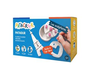 PAT' A CREER Kit  Fabriquer - Mes Sculptures en Pte  Modeler Autodurcissante - Ds 5 ans 