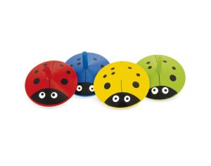 ULYSSE Lot de 4 Toupies Coccinelle - Ds 6 ans 