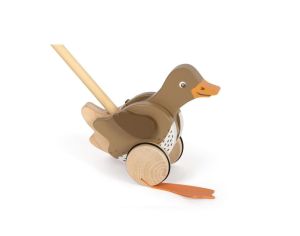 SMALL FOOT COMPANY Canard  Pousser avec Tte Mobile - Ds 12 mois 