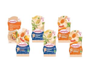 BABYBIO 12 petits plats pour bb - Repas midi et soir - Ds 12 Mois - BIO - 12 x 200g