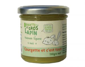 BOULETTE ET GROS LAPIN Petit Pot Courgette et C'est Tout - Dès 4 mois -