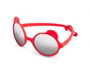 KI ET LA Lunettes de Soleil Bb Ourson - 1-2 ans Rouge